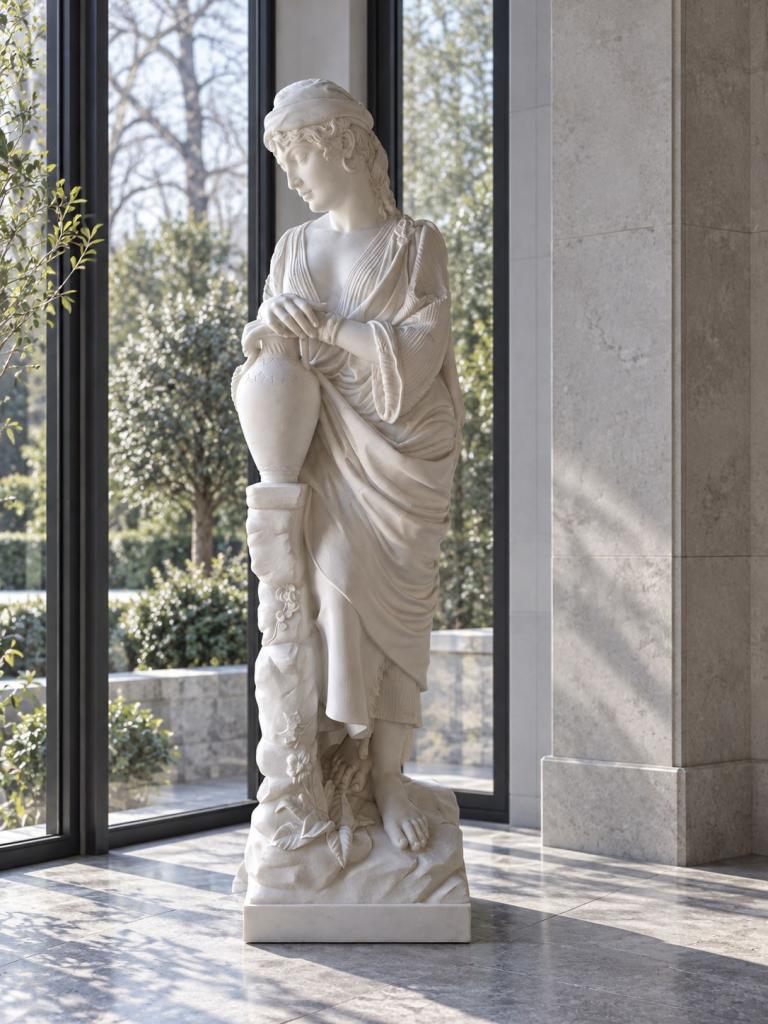 Venere Samaritana in marmo bianco statuario