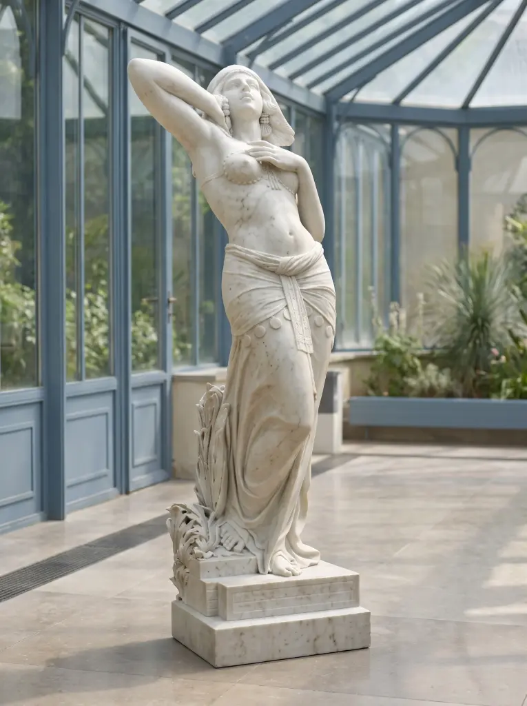 Statua Venere Odalisca in Marmo Bianco Carrara